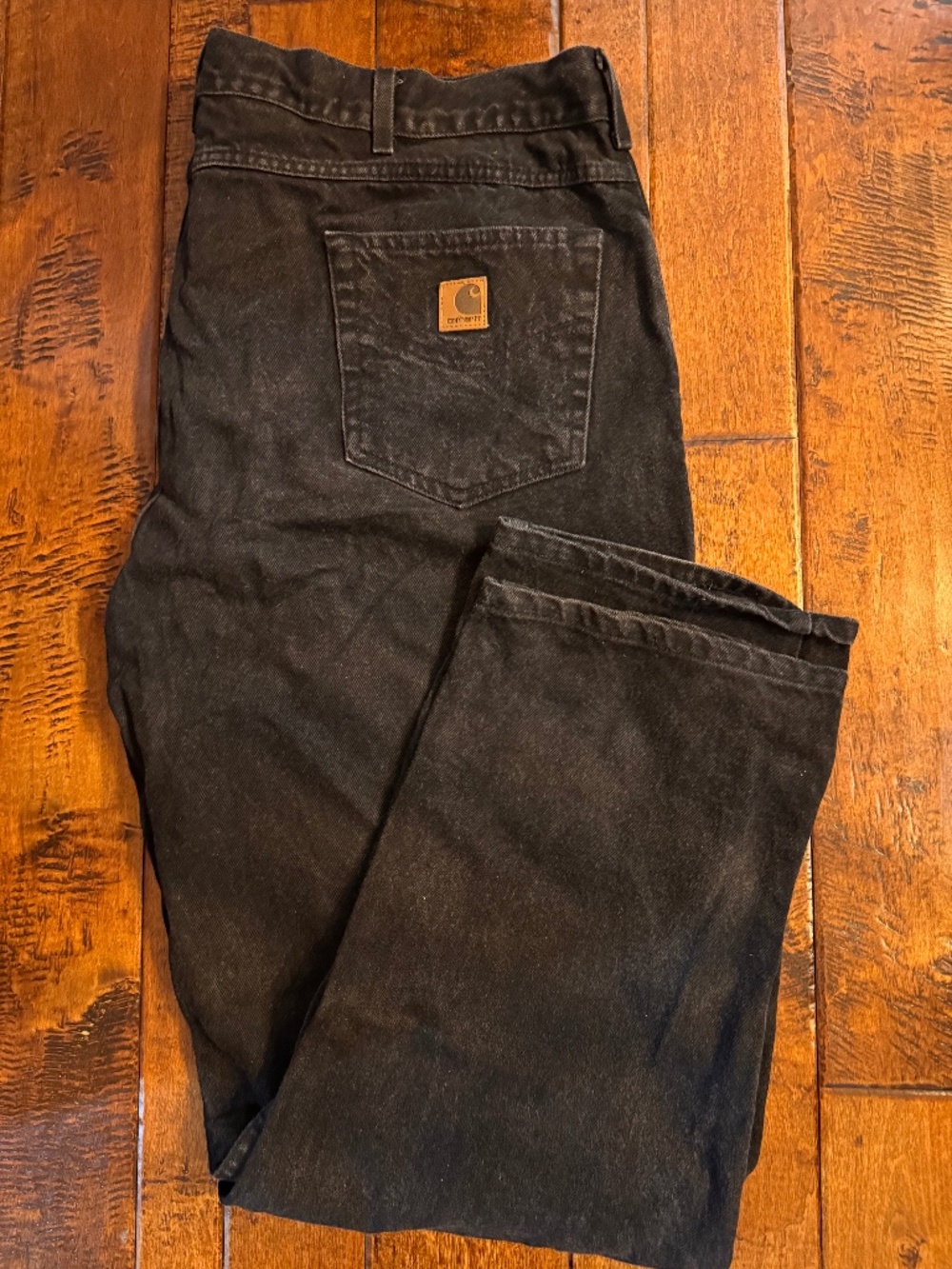 Men's Carhartt 5-Pocket Black Jeans Size 44 x 36